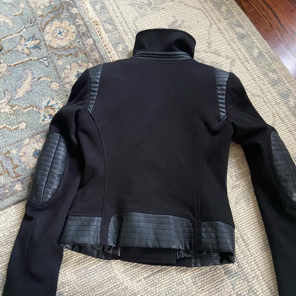 Moto jacket with leather trim - Picture 3 of 9